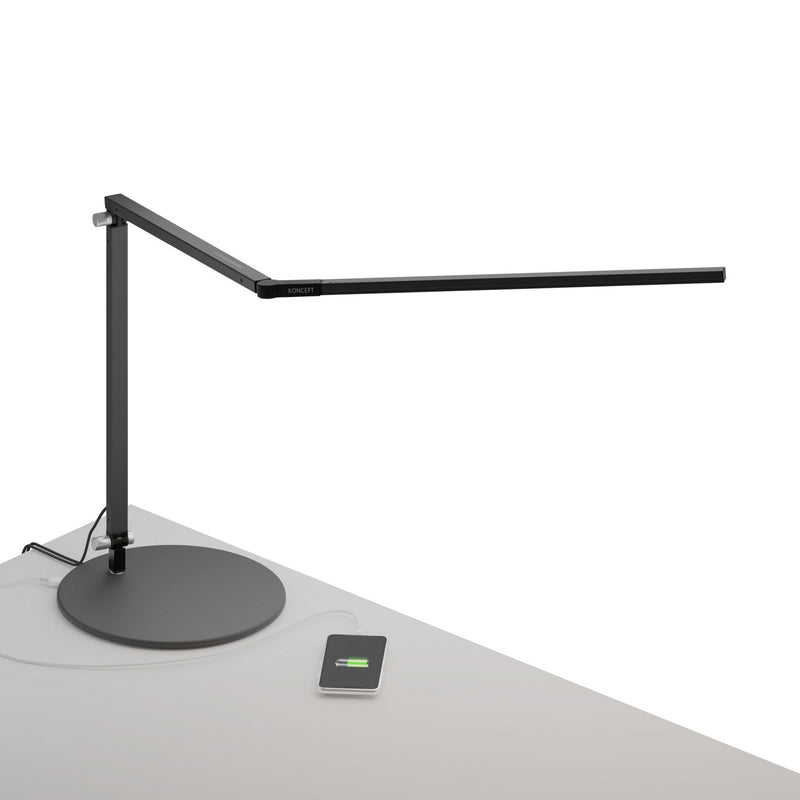 Koncept - AR3000-CD-MBK-USB - LED Desk Lamp - Z-Bar - Metallic black