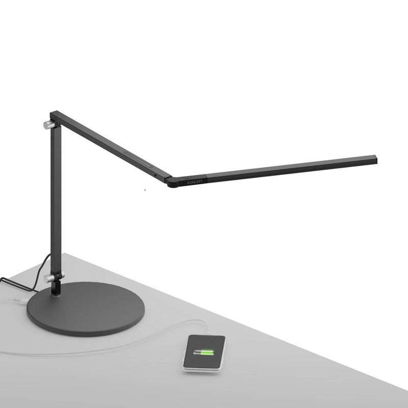 Koncept - AR3100-WD-MBK-USB - LED Desk Lamp - Z-Bar - Metallic black