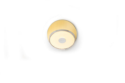 Koncept - GRW-S-CRM-BRS-HW - LED Wall Sconce - Gravy - Chrome body, brushed brass face plates