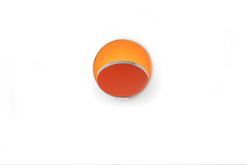 Koncept - GRW-S-CRM-MOR-PI - LED Wall Sconce - Gravy - Chrome body, matte orange face plates
