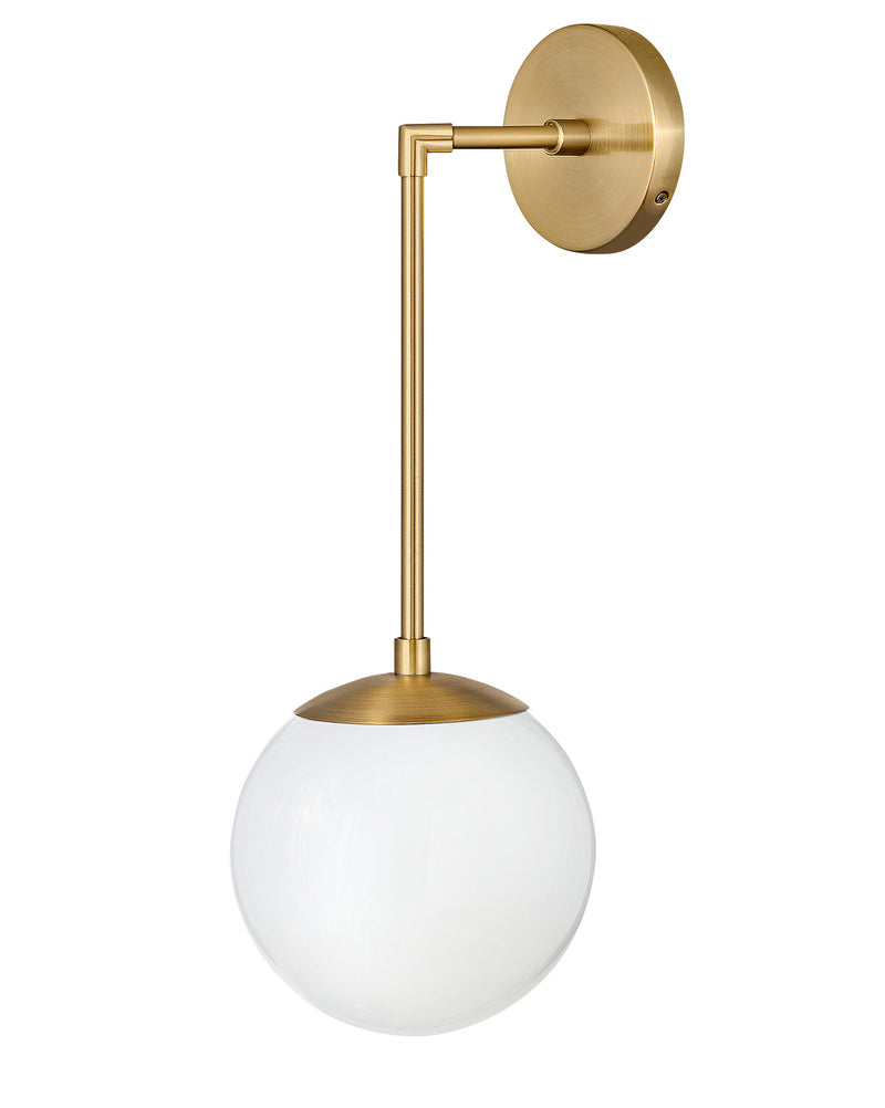 Hinkley - 3742HB-WH - LED Wall Sconce - Warby - Heritage Brass with White glass