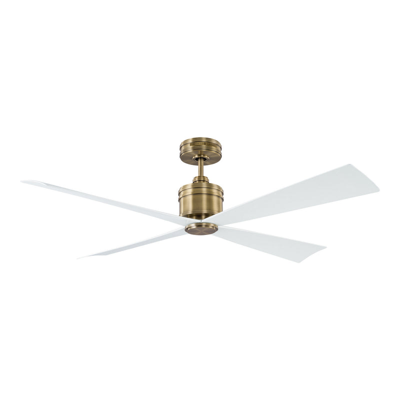 Visual Comfort Fan - 4LNCR56HAB - 56``Ceiling Fan - Launceton 56 - Hand Rubbed Antique Brass