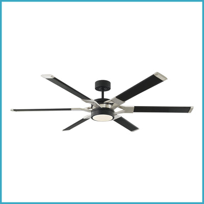 Visual Comfort Fan - 6LFR62MBKD - 62``Ceiling Fan - Loft 62 - Midnight Black