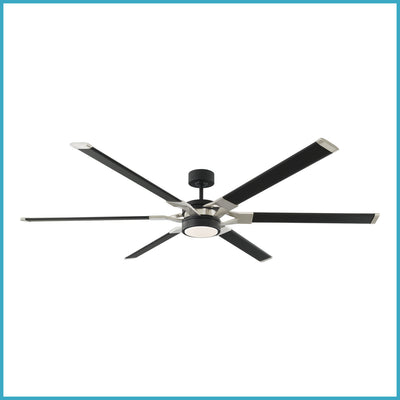 Visual Comfort Fan - 6LFR72MBKD - 72``Ceiling Fan - Loft 72 - Midnight Black