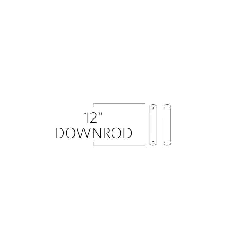 Visual Comfort Fan - DRM12AGP - Downrod - Minimalist Downrod - Aged Pewter