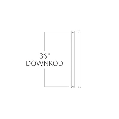Visual Comfort Fan - DRM36AGP - Downrod - Minimalist Downrod - Aged Pewter