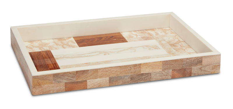 Currey and Company - 1200-0447 - Tray - 1940s - Beige/Brown/Ivory/Natural