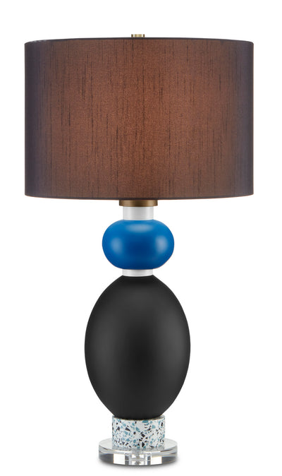 Currey and Company - 6000-0692 - One Light Table Lamp - Memphis - Black/Blue/White