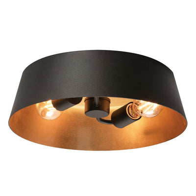 AFX Lighting - LRCF14MBBKGD - Two Light Flush Mount - Lyric - Black & Gold