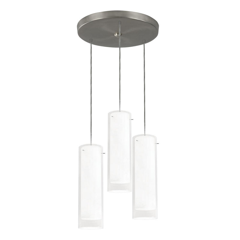 AFX Lighting - VIP05MBSNWHRND3 - Three Light Pendant - View - Satin Nickel