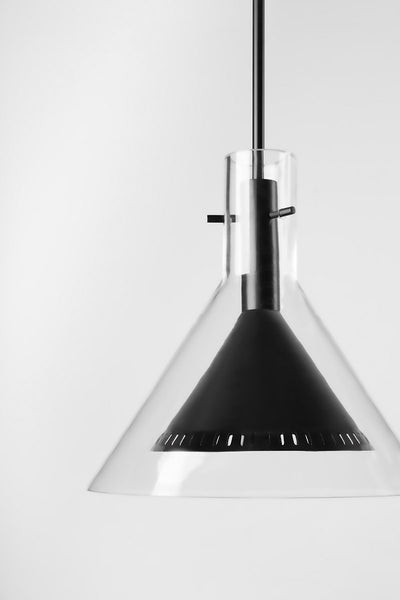 Troy Lighting - F7663-SBK - One Light Pendant - Atticus - Satin Black