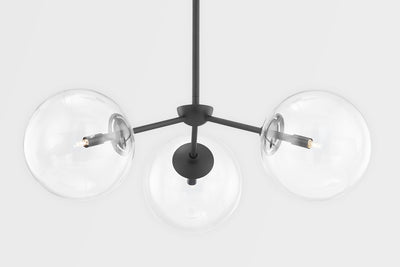 Troy Lighting - F8203-SBK - Three Light Chandelier - Madrid - Soft Black