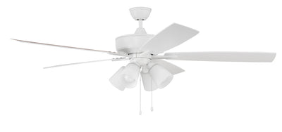 Craftmade - S114W5-60WWOK - 60``Ceiling Fan - Super Pro 114 White 4 Light Kit - White
