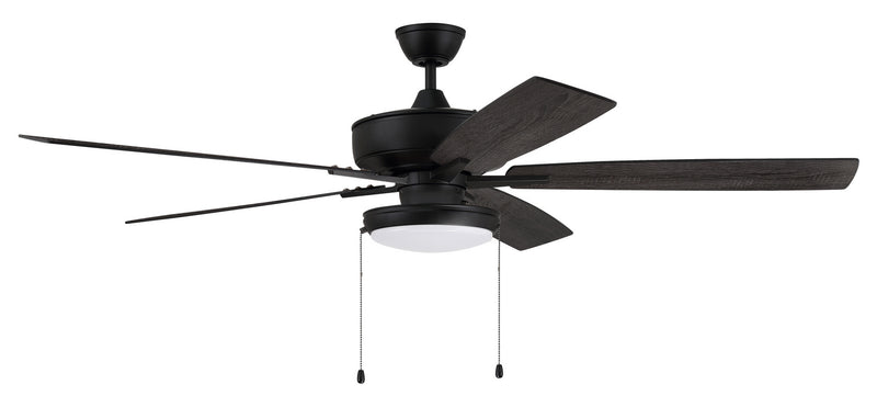 Craftmade - S119FB5-60FBGW - 60``Ceiling Fan - Super Pro 119 Pan Light Kit - Flat Black