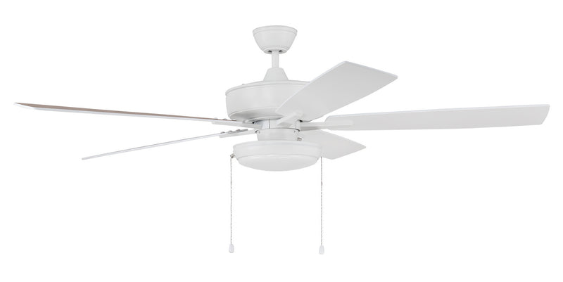 Craftmade - S119W5-60WWOK - 60``Ceiling Fan - Super Pro 119 Pan Light Kit - White