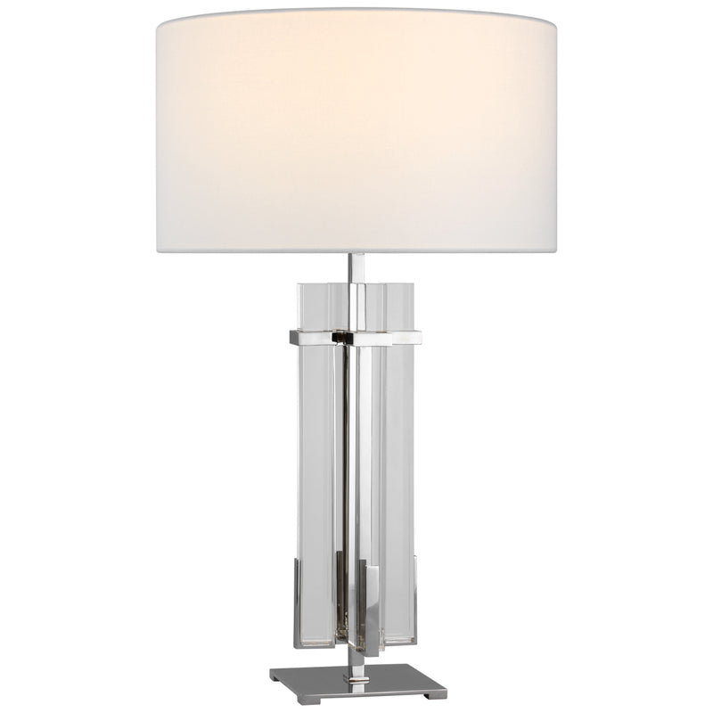 Visual Comfort Signature - S 3910PN/CG-L - LED Table Lamp - Malik - Polished Nickel and Crystal