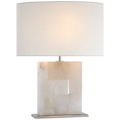 Visual Comfort Signature - S 3925ALB/PN-L - LED Table Lamp - Ashlar - Alabaster and Polished Nickel
