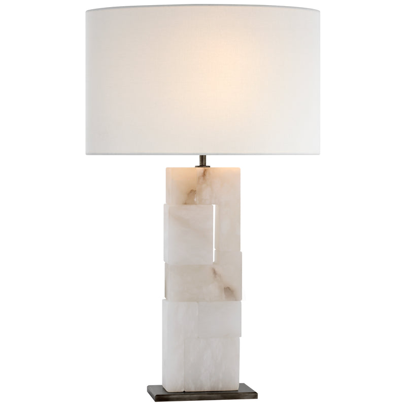 Visual Comfort Signature - S 3926ALB/BZ-L - LED Table Lamp - Ashlar - Alabaster and Bronze