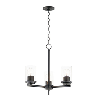 Maxim - 10203CLBK - Three Light Chandelier - Corona - Black