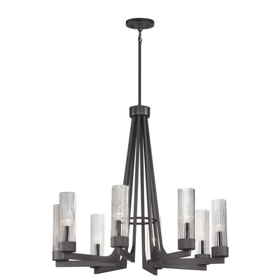 Maxim - 30316CRAR - Eight Light Chandelier - Delos - Anthracite