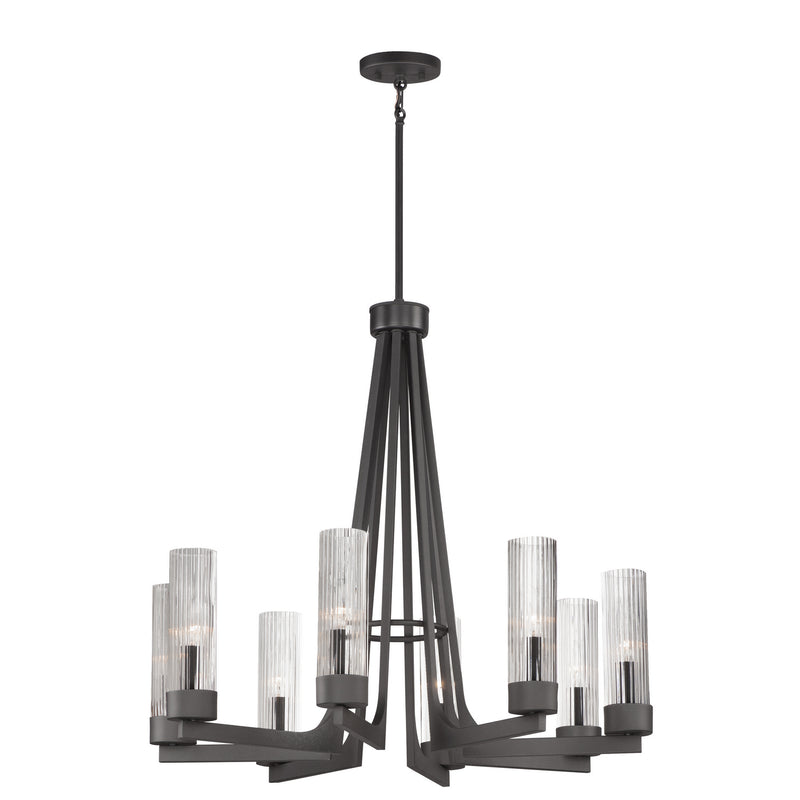 Maxim - 30316CRAR - Eight Light Chandelier - Delos - Anthracite