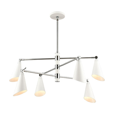 ELK Home - 89207/6 - Six Light Chandelier - Calder - Polished Chrome