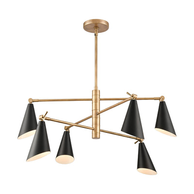 ELK Home - 89217/6 - Six Light Chandelier - Calder - Natural