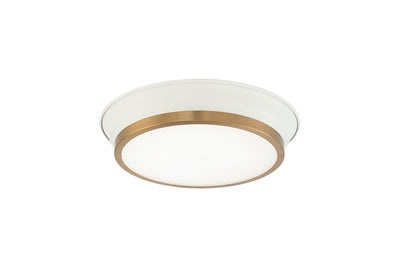 Matteo Lighting - M11201WHAG - One Light Ceiling Mount - Jaxx - White / Aged Gold Brass