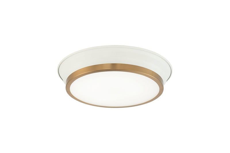 Matteo Lighting - M11201WHAG - One Light Ceiling Mount - Jaxx - White / Aged Gold Brass