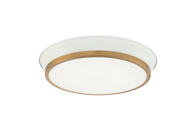 Matteo Lighting - M11202WHAG - Two Light Ceiling Mount - Jaxx - White / Aged Gold Brass