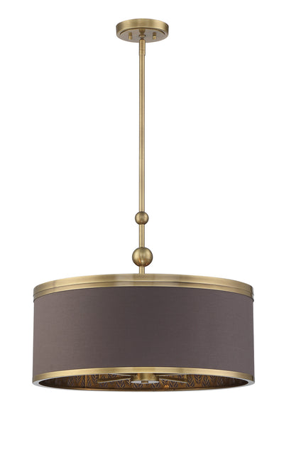 Metropolitan - N7345-790 - Five Light Pendant - Splendour - Aged Antique Brass