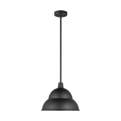 Visual Comfort Studio - 6236701-12 - One Light Outdoor Pendant - Barn Light - Black