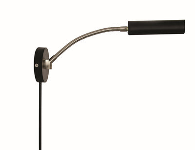 House of Troy - FN175-BLK/SN - LED Wall Swing Lamp - Fusion - Black With Satin Nickel