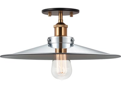 Matteo Lighting - X46113AGCH - One Light Flush Mount - Bulstrode'S Workshop - Aged Gold Brass