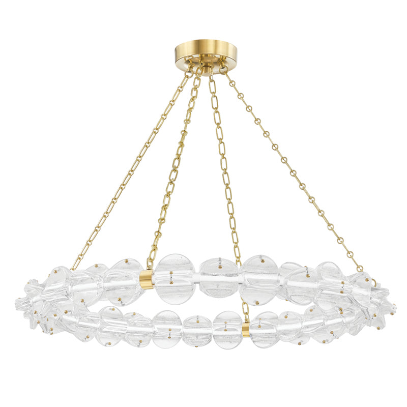 Hudson Valley - 1938-AGB - LED Chandelier - Lindley - Aged Brass