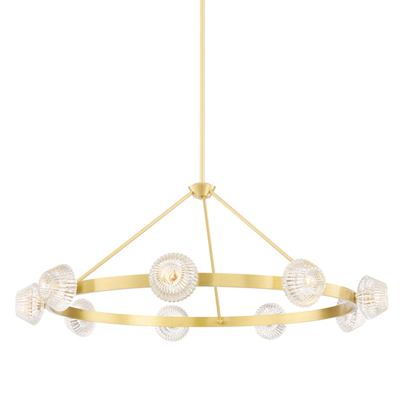 Hudson Valley - 6150-AGB - Nine Light Chandelier - Barclay - Aged Brass