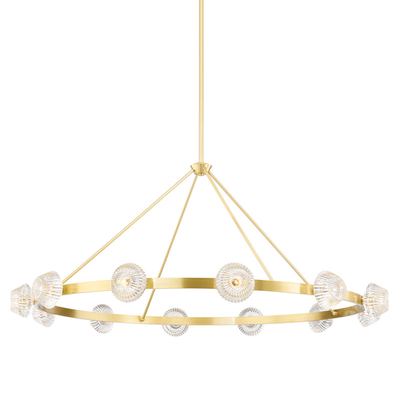 Hudson Valley - 6165-AGB - 12 Light Chandelier - Barclay - Aged Brass