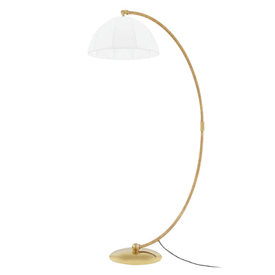 Hudson Valley - L1668-AGB - One Light Floor Lamp - Montague - Aged Brass