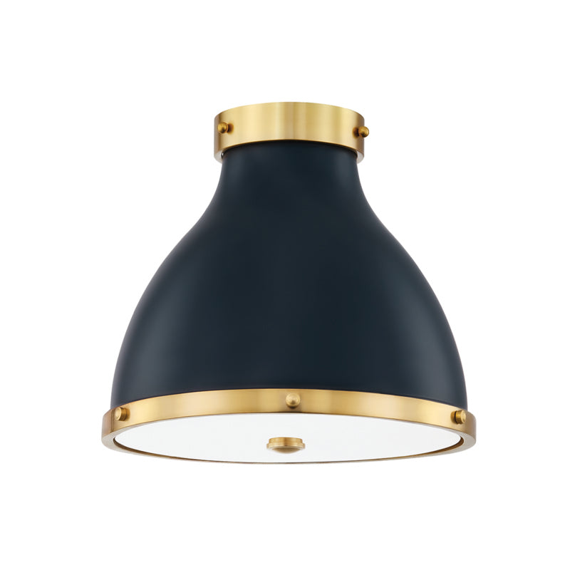 Hudson Valley - MDS360-AGB/DBL - Two Light Flush Mount - Painted No. 3 - Aged Brass/Darkest Blue