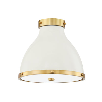 Hudson Valley - MDS360-AGB/OW - Two Light Flush Mount - Painted No. 3 - Aged Brass/Off White