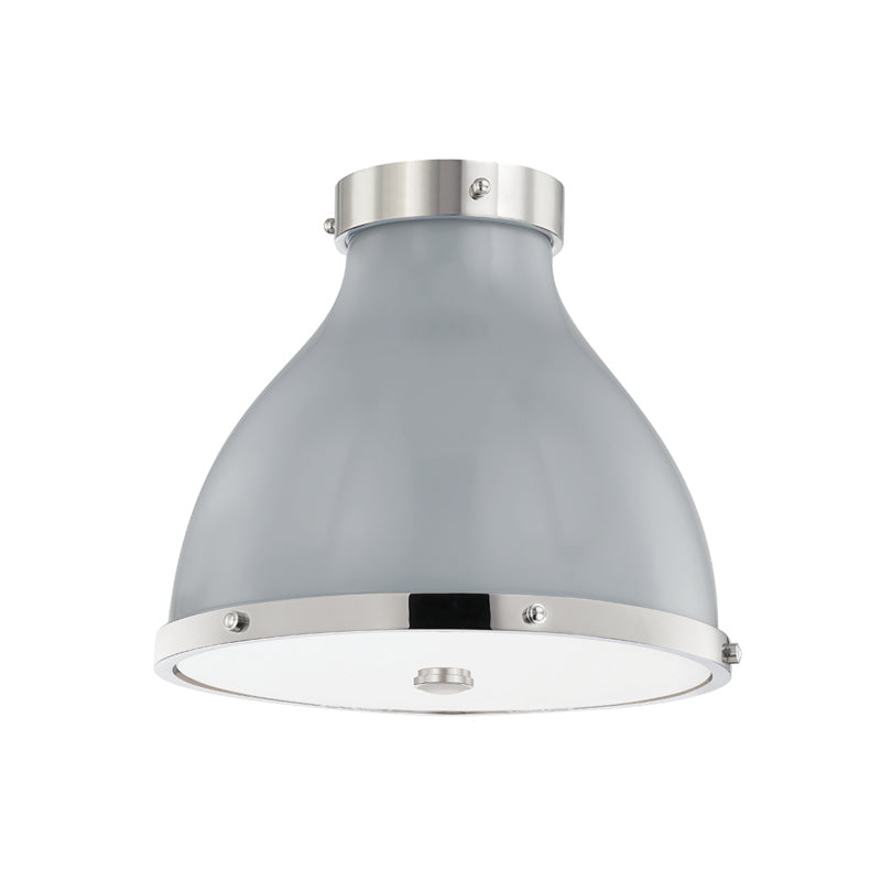 Hudson Valley - MDS360-PN/PG - Two Light Flush Mount - Painted No. 3 - Polished Nickel/Parma Gray Combo