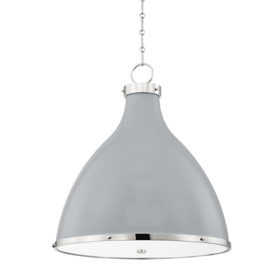 Hudson Valley - MDS362-PN/PG - Three Light Pendant - Painted No. 3 - Polished Nickel/Parma Gray Combo