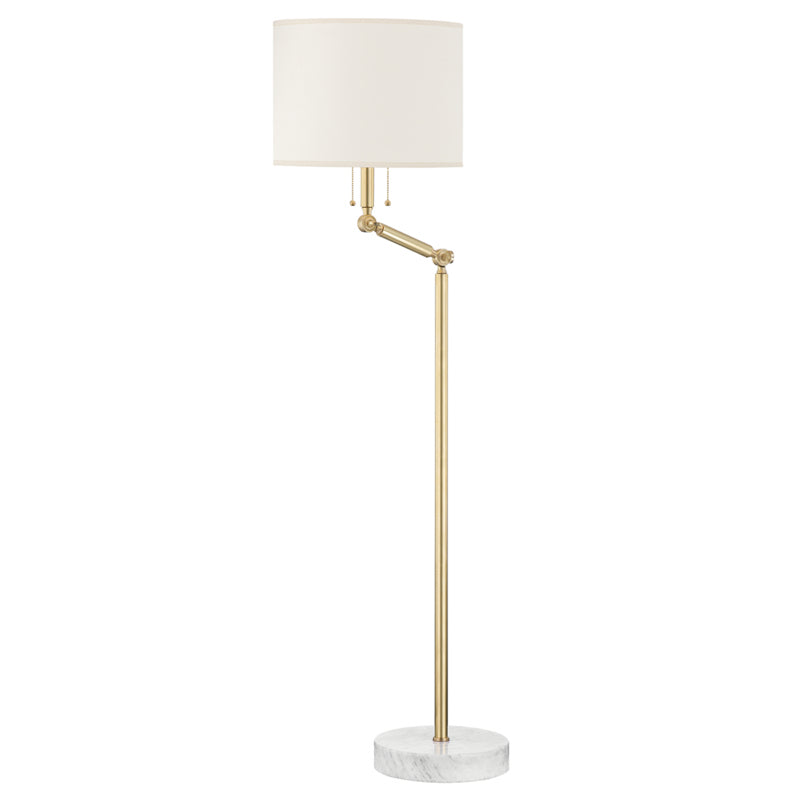 Hudson Valley - MDSL151-AGB - Two Light Floor Lamp - Essex - Aged Brass