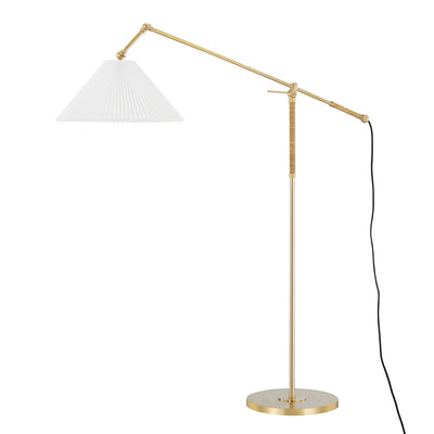 Hudson Valley - MDSL512-AGB - One Light Floor Lamp - Dorset - Aged Brass