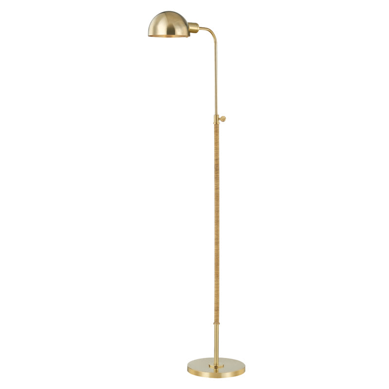 Hudson Valley - MDSL521-AGB - One Light Floor Lamp - Devon - Aged Brass