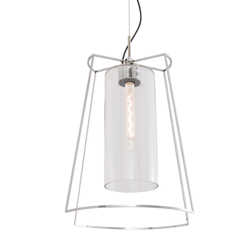 Norwell Lighting - 5389-PN-CL - One Light Pendant - Cere - Polished Nickel