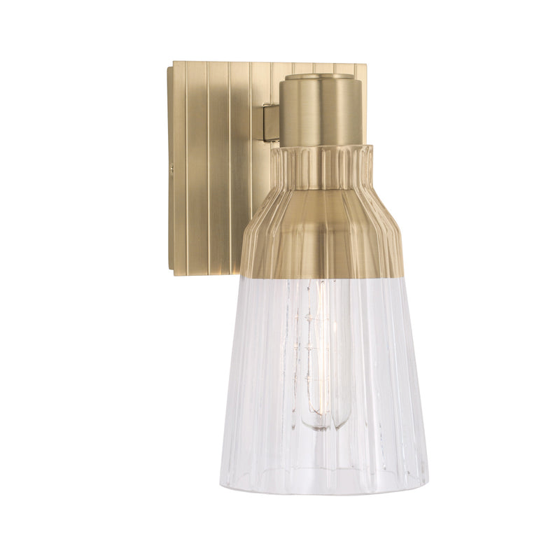 Norwell Lighting - 8157-SB-CL - One Light Wall Sconce - Carnival - Satin Brass