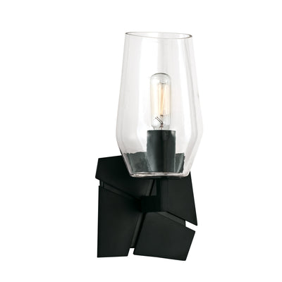 Norwell Lighting - 8161-MB-CL - One Light Wall Sconce - Gaia - Acid Dipped Black