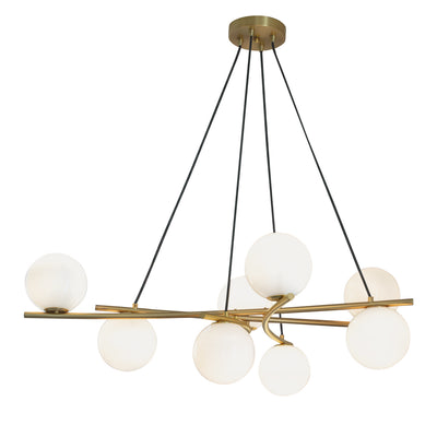 Norwell Lighting - 9680-SB-OP - Eight Light Ceiling Mount - Perch - Satin Brass