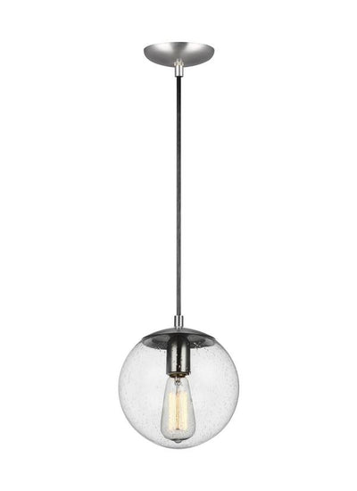 Visual Comfort Studio - 6501801EN7-04 - One Light Pendant - Leo - Hanging Globe - Satin Aluminum